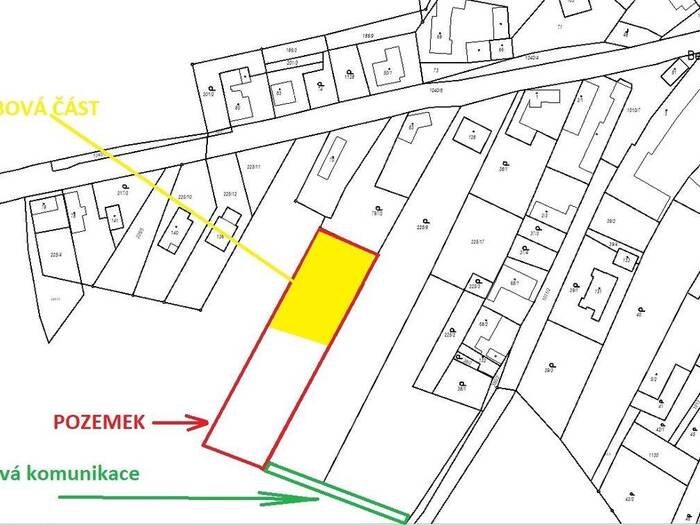 Prodej pozemku pro bydlení 2941 m² — Uničov