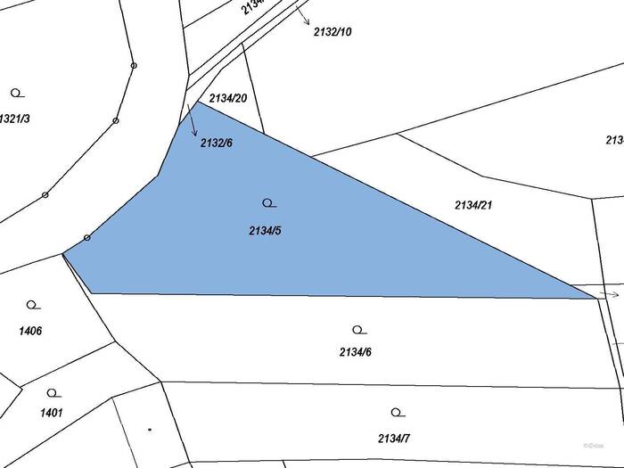 Prodej pozemku pro bydlení 1843 m² — Křemže, Jihočeský kraj