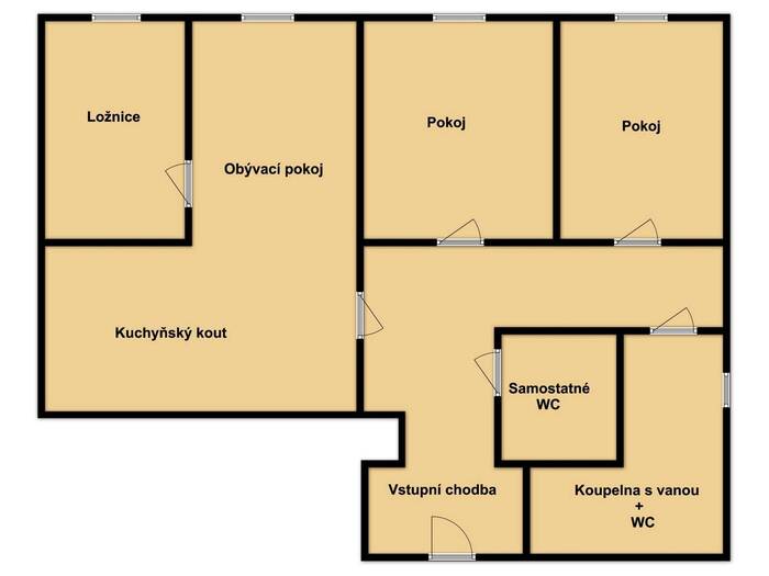 Prodej bytu 4+kk, 71 m² — Horní Staré Město, Královéhradecký kraj